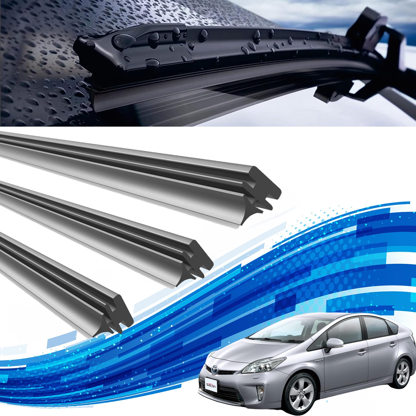 Amazon | トヨタ プリウス 30系 ZVW30 ワイパー 替えゴム 適合サイズ